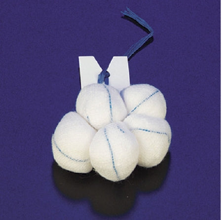 DeRoyal - Surgical Tonsil Sponge X-Ray Detectable Cotton / Gauze 1 Inch Diameter 5 Count Pack NonSterile - 30-042NS