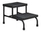 McKesson McKesson Step Stool Bariatric 2-Step Black Powder Coated Steel 9 Inch and 16 Inch - 81-31200