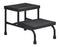 McKesson - Step Stool Bariatric 2 Steps Black Powder Coated Steel Frame 9 / 16 Inch Step Height - 81-31200