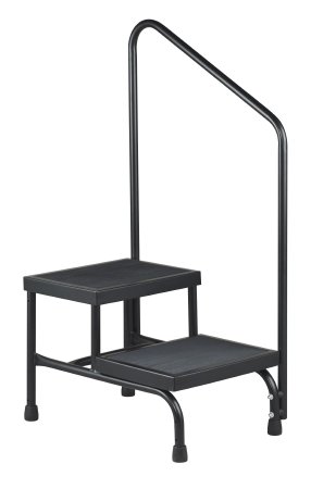 McKesson McKesson Step Stool Bariatric 2-Step Powder Coated Steel 9 Inch and 16 Inch - 81-31220