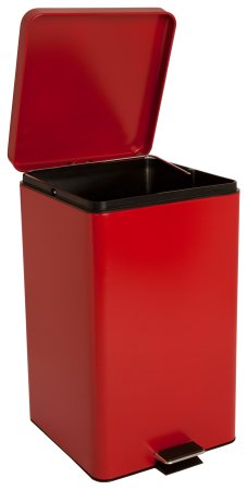 McKesson McKesson Trash Can with Plastic Liner 32 Quart Square Red Steel Step On - 81-35267