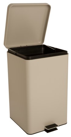 McKesson McKesson Trash Can with Plastic Liner 32 Quart Square Beige Steel Step On - 81-35268