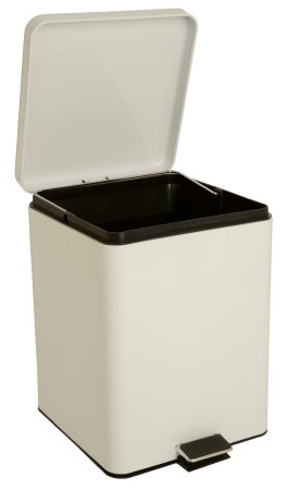 McKesson McKesson Trash Can with Plastic Liner 20 Quart Square White Steel Step On - 81-35269