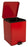 McKesson McKesson Trash Can with Plastic Liner 20 Quart Square Red Steel Step On - 81-35270