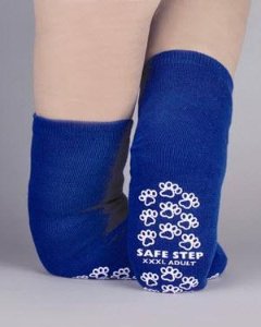 Principle Business Enterprises Pillow Paws Slipper Socks 3 X-Large Royal Blue Ankle High - 1099-001
