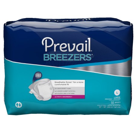 Prevail Breezers - Unisex Adult Incontinence Brief Large Disposable Heavy Absorbency - PVB-013/2