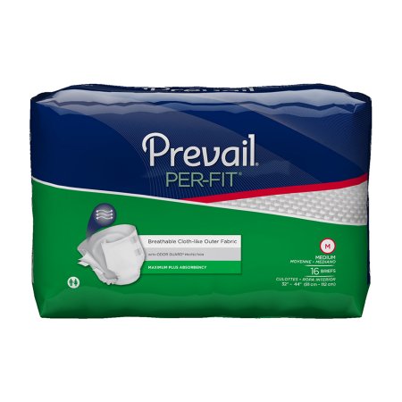 First Quality Prevail Per-Fit Adult Incontinent Brief Tab Closure Medium Disposable Heavy Absorbency - PF-012/1