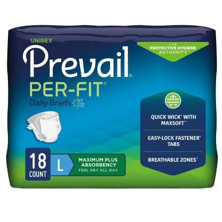 Prevail Per-Fit - Unisex Adult Incontinence Brief Large Disposable Heavy Absorbency - PF-013/1
