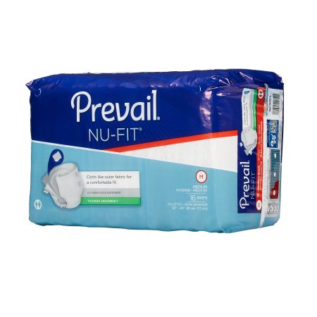 First Quality Prevail Nu-Fit Adult Incontinent Brief Tab Closure Medium Disposable Heavy Absorbency - NU-012/1