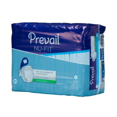 First Quality Prevail Nu-Fit Adult Incontinent Brief Tab Closure Large Disposable Heavy Absorbency - NU-013/1