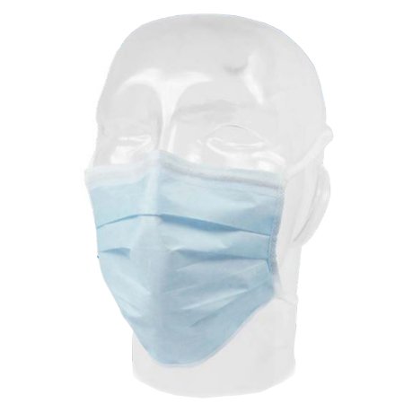 Comfort-Plus - Surgical Mask Pleated Tie Closure One Size Fits Most Blue NonSterile Not Rated Adult - 65 3110