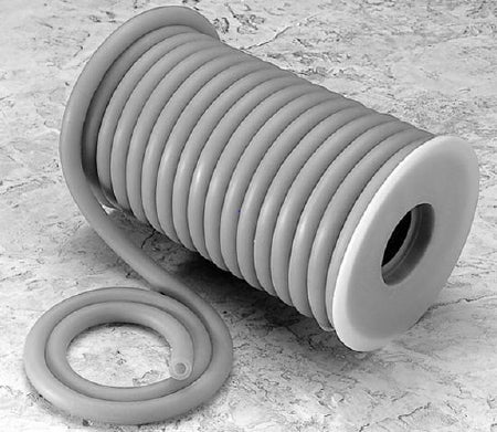 Cardinal Connector Tubing 50 Foot Length 1/4 Inch ID NonSterile Without Connector Gray Natural Latex Rubber - 17615-063