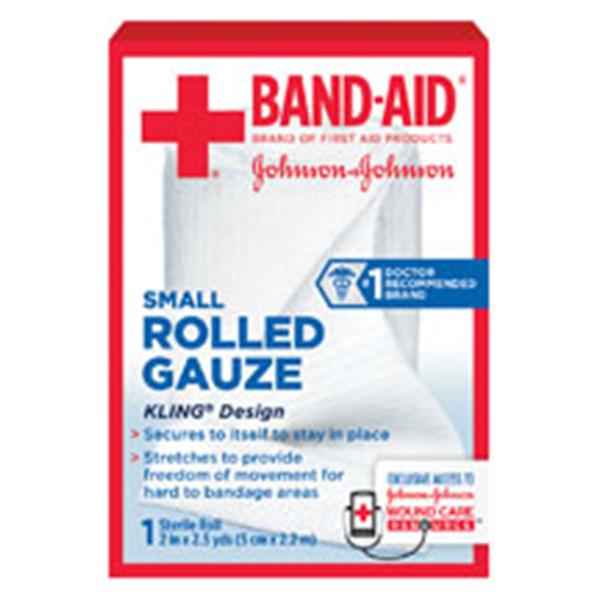 J&J Pad Gauze Band-Aid Cotton 2"X2-1/2Yd Roll Sterile 48/Case - 111613700