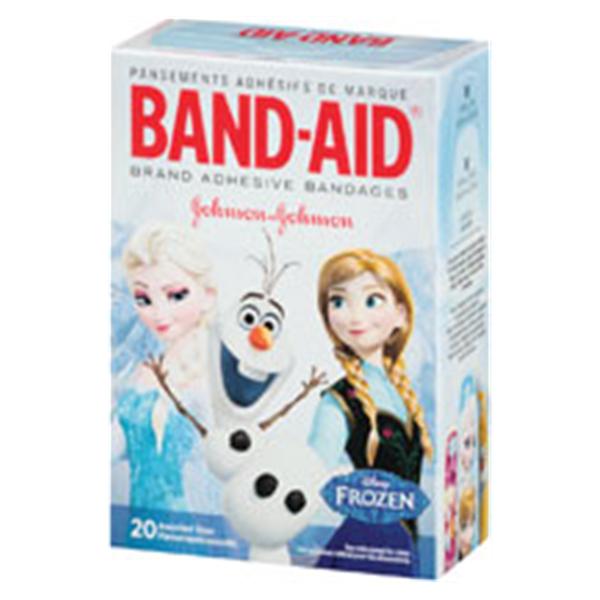J&J Bandage Strips Fabric Band-Aid Assorted Sizes Disney Frozen Latex 20/Bx, 24 Bx/Ca - 111631700