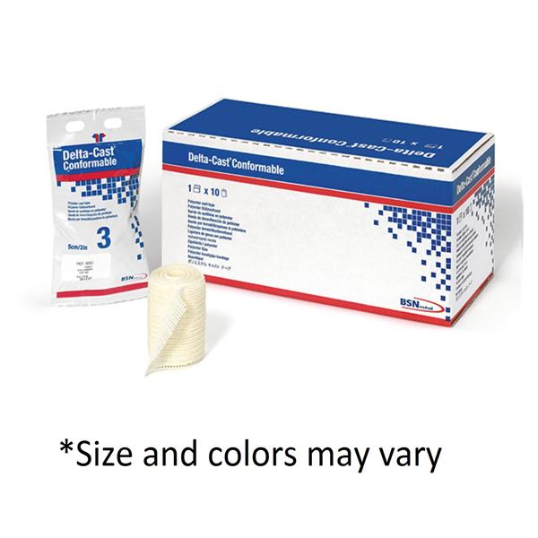BSN Medical Tape Delta-Cast Polyester 4"X4Yd Roll 3-5 Minute Set Time Lf Green 10Rl/Ca - 7114