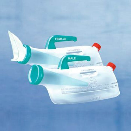 Patterson Medical Supply Spil-Pruf Female Urinal 32 oz. / 946 mL Antireflux Spout Reusable - 557516