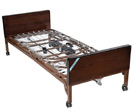 Drive Medical Delta Ultra Light 1000 Electric Bed 88 Inch Spring Deck 15 to 24 Inch Height Range - 15030