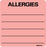 Barkley - Pre-Printed Label Allergy Alert Fluorescent Red Allergies Black Alert Label 2-1/2 X 2-7/16 Inch - MV05FR1435