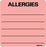 Precision Dynamics Barkley Pre-Printed Label Allergy Alert Allergies Fluorescent Red 2-1/2 X 2-7/16 Inch - V05FR1435