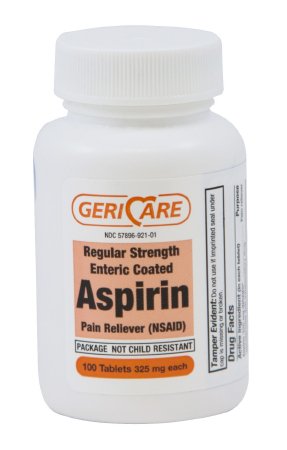 McKesson Geri-Care Pain Relief 325 mg Strength Aspirin Tablet 100 per Bottle - 60-921-01