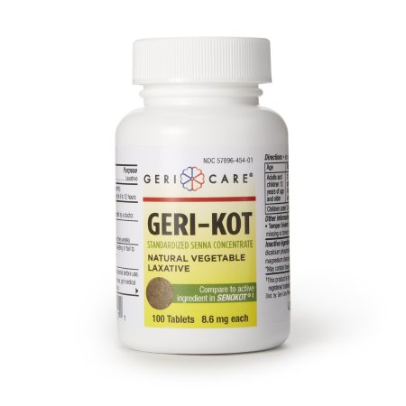Geri-Care - Laxative Tablet 100 per Bottle 8.6 mg Strength Sennosides - McKesson - 60-451-01