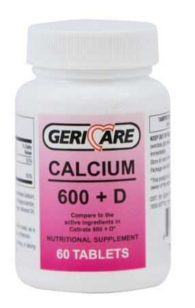 McKesson Geri-Care Joint Health Supplement Calcium / Vitamin D 600 mg - 200 IU Strength Tablet 60 per Bottle - 60-747-06