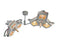 AIM-100 - Surgical Light Dual Ceiling Mount Quartz Halogen 35 Watt White - A100DC