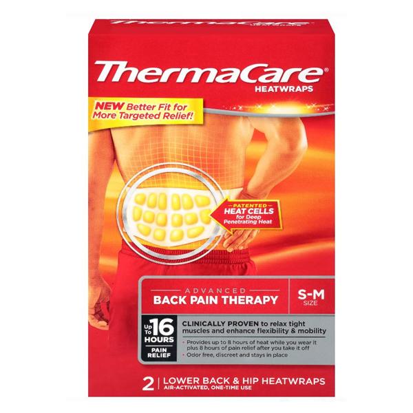 GSK Consumer Healthcare Wrap Heat Thermacare Lower Back Size Small/Medium 2/Pk, 12 Pk/Ca - 301002