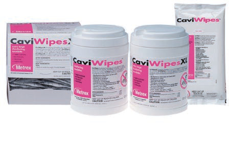 Metrex Research Surface Disinfectant CaviWipes Premoistened Wipe Canister Disposable Alcohol Scent