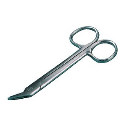 Patterson Medical Supply Casting Scissors 3-1/2 Inch Length Surgical Grade Stainless Steel NonSterile Finger Ring Handle Angled Blunt/Blunt - A37130