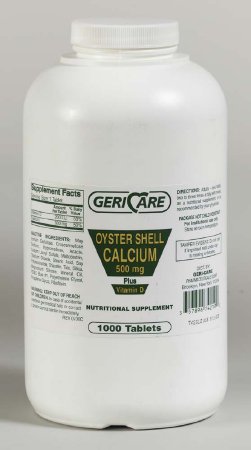 McKesson Geri-Care Joint Health Supplement Calcium / Vitamin D 500 mg - 200 IU Strength Tablet 1000 per Bottle - 742-10-GCP