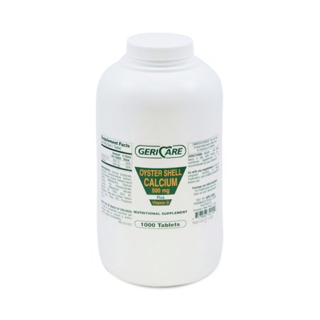 Geri-Care - Joint Health Supplement Calcium / Vitamin D 500 mg - 200 IU Strength Tablet 1000 per Bottle - 742-10-GCP