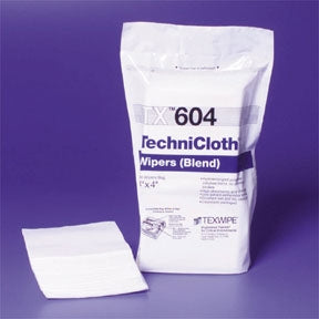 TexWipe TechniCloth - Cleanroom Wipe ISO Class 6-7 White NonSterile Cellulose / Polyester 12 X 12 Inch Disposable - 18315D