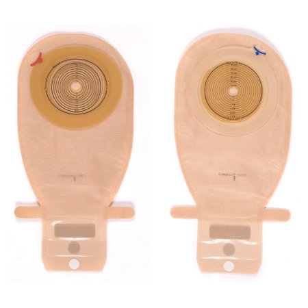 Assura - Colostomy Pouch One-Piece System 11-1/2 Inch Length 3/8 to 2-1/4 Inch Stoma Drainable Flat, Trim to Fit - 15879