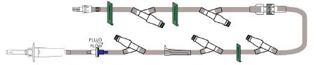 Bravo24 - Primary IV Administration Set 15 Drops / mL Drip Rate 14 Inch Tubing 5 Ports - B9900-538