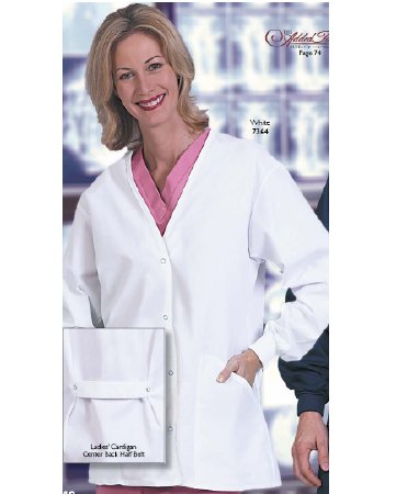 Fashion Seal Uniforms - Warm-Up Jacket White Small Hip Length Reusable - 7364-S