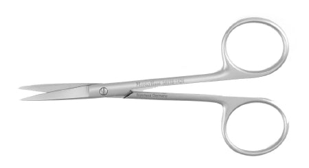 Miltex MeisterHand Iris Scissors Knapp 4 Inch Length Surgical Grade Stainless Steel NonSterile Finger Ring Handle Curved Sharp/Blunt - H18-1426