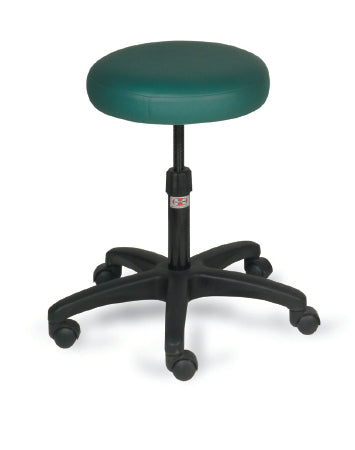 Hausmann Industries Exam Stool Backless Adjustable Worm Gear 5 Casters Black - 2150