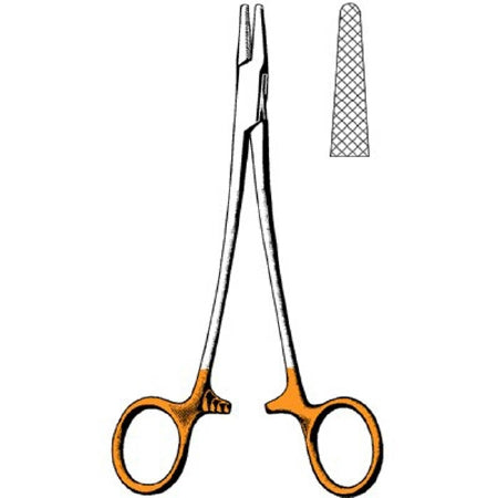 Sklar Surgi-OR Needle Holder 6 Inch Serrated Jaw Finger Ring Handle - 95-141