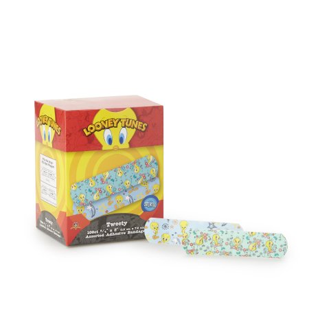 Looney Tunes Stat Strip - Adhesive Strip 3/4 X 3 Inch Plastic Rectangle Kid Design (Tweety) Sterile - 1083737