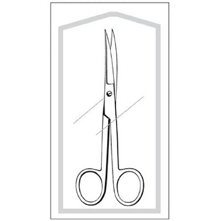 Sklar Econo Operating Scissors 5-1/2 Inch Length Floor Grade Sterile Finger Ring Handle Curved Sharp/Sharp - 96-2525