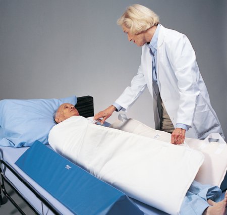 Skil-Care TLC Pad In-Bed Positioning Pad White / Blue 40 X 48 Inch 4 Handles - 555015