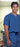 Fashion Seal Uniforms - Scrub Shirt Large Blueberry 1 Pocket Extra Long Cap Sleeve Unisex - 78710-L