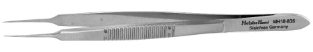 Miltex MeisterHand Suture Forceps Bonn 3-3/4 Inch Surgical Grade Stainless Steel (German) NonSterile NonLocking Thumb Handle Straight 1 X 2 Teeth w/Tying Platform - H18-836