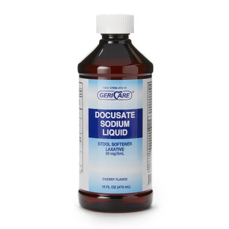 McKesson Brand - Stool Softener Liquid 16 oz. 50 mg / 5 mL Strength Docusate Sodium - McKesson - Q402-16-GCP