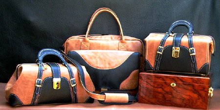 Professional Case - Physician Bag Black Leather 14 X 5 X 8 Inch - HC25214BLK