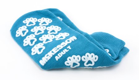 McKesson McKesson Terries Slipper Socks Teal Above the Ankle - 40-3828-001