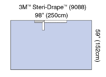 3M Steri-Drape - Surgical Drape Adhesive Drape 250 W X 150 L cm Sterile - 9088