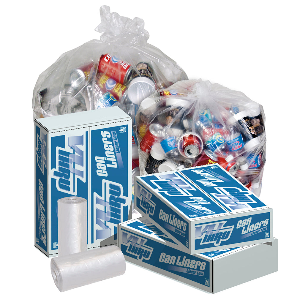 US Plastic Corp. Natural LDPE Trash Can Liners