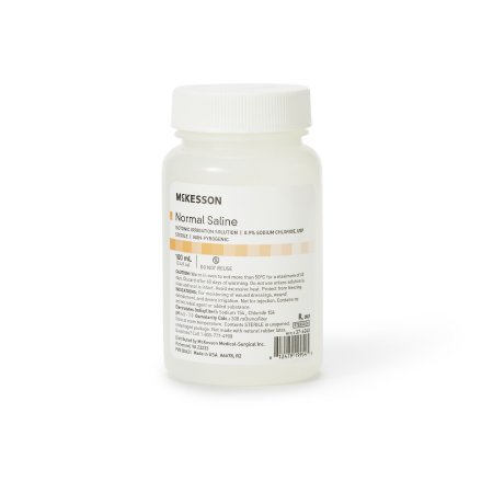 McKesson - Irrigation Solution 0.9% Sodium Chloride Not for Injection Bottle, Screw Top 100 mL - 37-6240